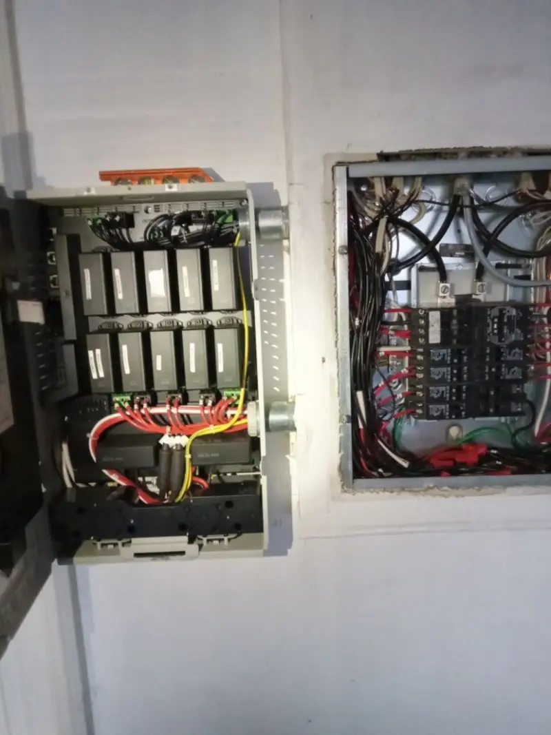 Electrical panel upgrade completed for Security Camera Wiring in Piney Point Village